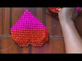 HOW TO MAKE A HEART-SHAPED BEADED BAG | I love the color combo! 💗🧡