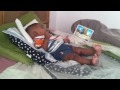 Ronin Kelly 4 months watching cartoon