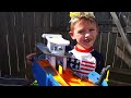 Adventure Force Father and Son Play at Home Shark Rescue Boat-Jets-Sea Creatures