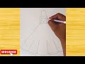 How to draw a fashion girl |girl drawing | gown design | dress design drawing model | barbie drawing