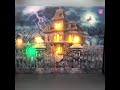 Halloween LED Light & Sound Haunted House Canvas Scene Wall Hanging | EBAY Listing