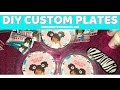 How to make Custom Party Plates| Canva Tutorial | DIY Custom Party Favors Dollar Tree Plates