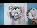 How to Paint White and Pink Flowers with Acrylics / Depth and Warmth