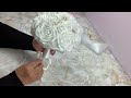 Букет дублёр на свадьбу для невесты своими руками из роз и бусин МК/Wedding bouquet DIY