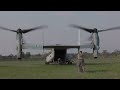 Marines rehearse air delivery from MV-22B Osprey