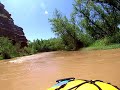 Kayaking rapids on Verde River Arizona approaching Beasley Flats river access point