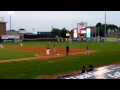 Blue Jays Tigers Prospect  Dalton Pompey single up the middle off Joe Rogers Fisher Cats Vs Seawolve