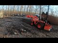 Kubota L2501 doing ground work for carport