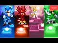 Sonic The Hedgehog Vs Knuckles Narzo Vs Classic Tails Vs Green Sonic Tiles Hop Gameplay