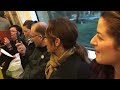 Train Passengers Sing Over the Rainbow!