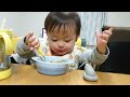 Infant food: Mao eggplant bowl 🍆Baby eating Mao eggplant👶🍆【幼児食：麻婆茄子丼🍆】