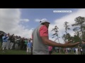 A brave boy hits a hole-in-one in front of Tiger Woods