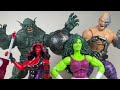 ABOMINATION! Green She Hulk Red Absorbing Man Marvel Legends Action Figure Review Smash Radioactive