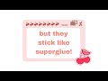 🎀°° but they stick like superglue ! cherry scent sub