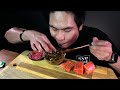 lamanya tak makan RAW WHOLE SALMON SASHIMI macam ni! (Mukbang Malaysia)