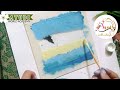 Glass painting tutorial || Evening view acrylic painting/ painting with gouache paints for beginners