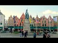 Exploring Bruges, panoramic tour [CC] #RelaxingVideo #TravelBelgium