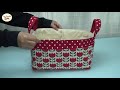 DIY DIVIDED FABRIC BASKET | วิธีทำตะกร้าผ้ามีช่องแบ่ง