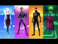 Spider Gwen vs Beast Boy vs Miles Morales vs Magneto | Tiles Hop EDM Rush!