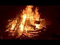 Winter campfire slow motion