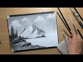 Charcoal Landscape Bob Ross Style