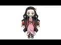 How To Draw Nezuko from Demon Slayer | Chibi Style | Anime Drawing Tutorial