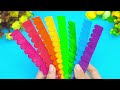 Build Pink Miniature Cardboard House with Pop It Rainbow Stairs and Mini Pool | DIY Miniature House