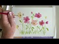 Summer Cosmos - Beginner Watercolor!🎨🌸