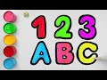 Drawing and coloring numbers & letters for Kids | Learn How to Draw | ABC Song for Children