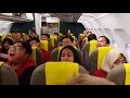 Diponegoro University Choir sings on an airplane