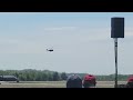 Sikorsky CH 53E Super Stallion takes off, circles air field and lands