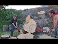 Giant Mercury Kiekhaefer 2 Man Twin Cylinder Chainsaw Eatin' Silver Maple