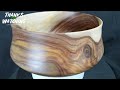 Woodturning - Tall Sissoo bowl almost exploded on me!