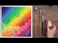 Rainbow Cloud ❤️🧡💛💚💙💜 | Acrylic Painting #508