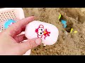 Rainbow Eggs SLIME: Picking Pinkfong Dinosaur Eggs with CLAY Coloring! Satisfying ASMR Videos