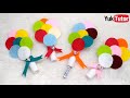 93) Ide Kreatif - Cara membuat amplop model balon dari kain flanel || amplop lebaran