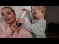 my veryyyy realistic morning routine with a newborn + a toddler...