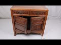 Chinese Antique Cabinet Phoenix Carved Oriental Chest