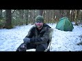 Solo Deep Snow Camp in the Mountains - Winter Overnight Adventure