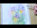 Ho to paint PANSIES! #watercolor #flowers