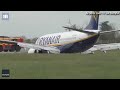 Shocking moment sparks fly from Ryanair jet while landing at Dublin Airport
