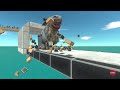 Who Can Escape Megalodon Rex On Unstable Bridge - Animal Revolt Battle Simulator