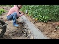 Build steps down to the vegetable garden