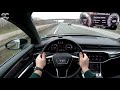 Audi A6 Avant 50 TDI (2019) on German Autobahn - POV Top Speed Drive