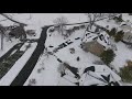 Berkshire aerial view with snowfall