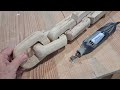 How to carve a Wooden Chain - #woodworking #howto